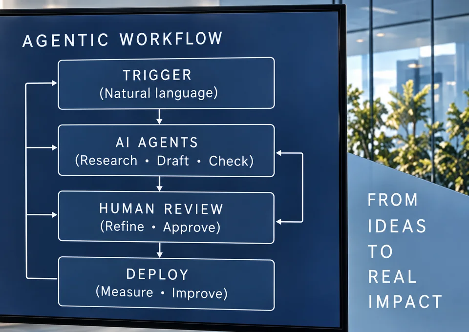 An agentic system review, distinct from the operations engagement scene.